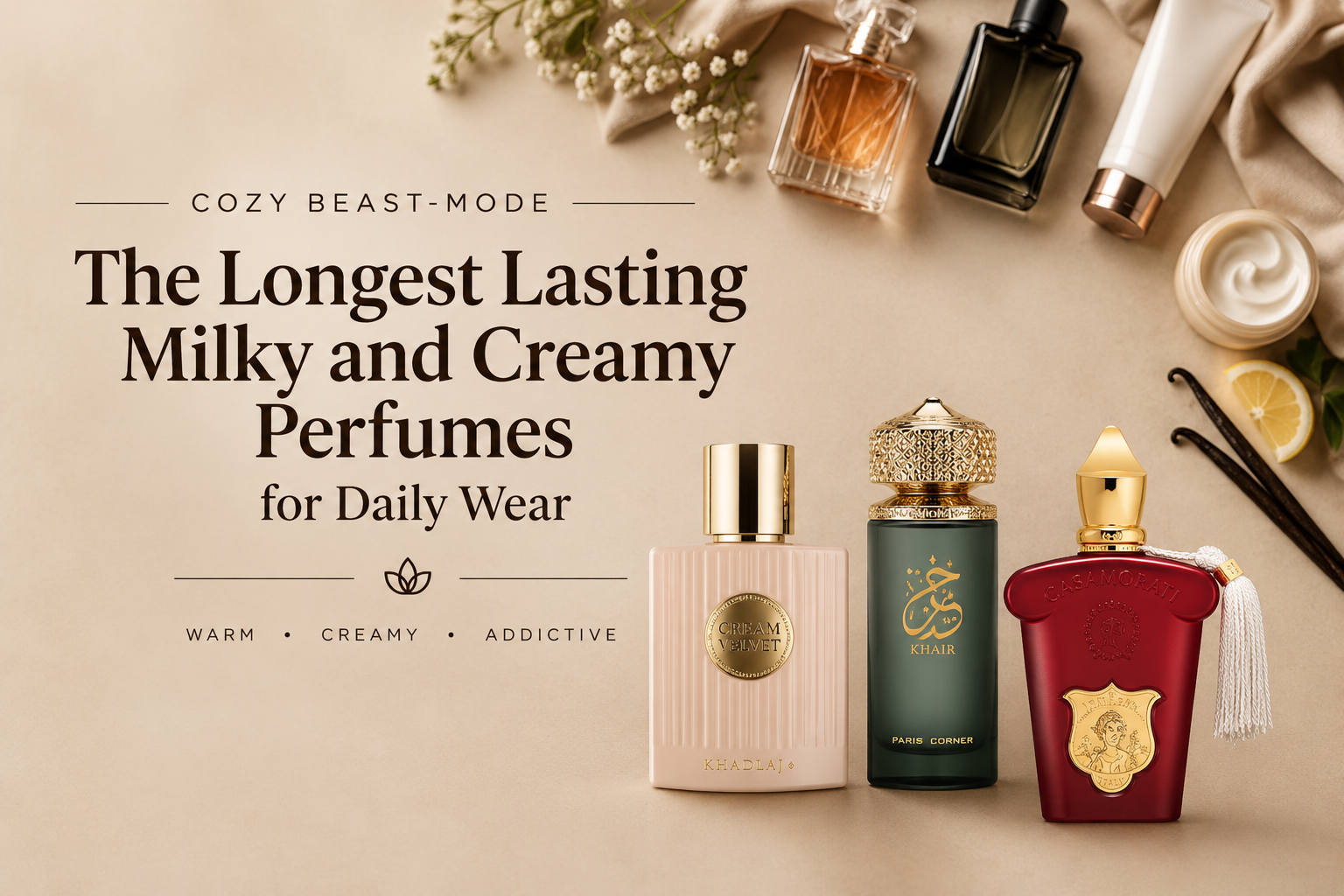 Cozy Beast-Mode: The Longest Lasting Milky and Creamy Perfumes for Daily Wear